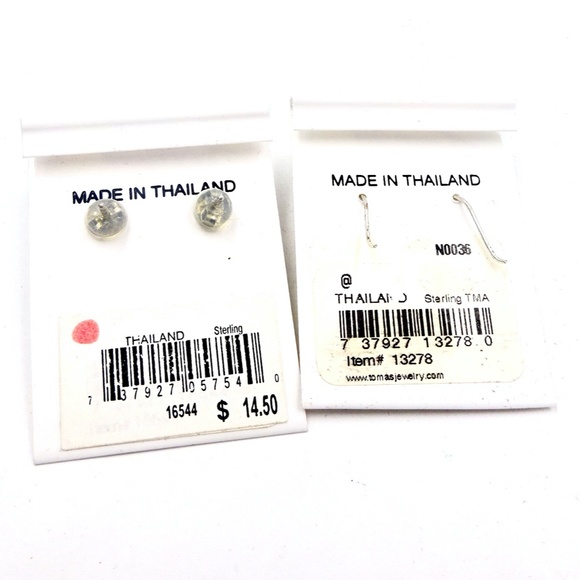 TOMAS Sterling Silver Earrings Swarovski Crystal 2 for 1 NWT - Picture 10 of 10